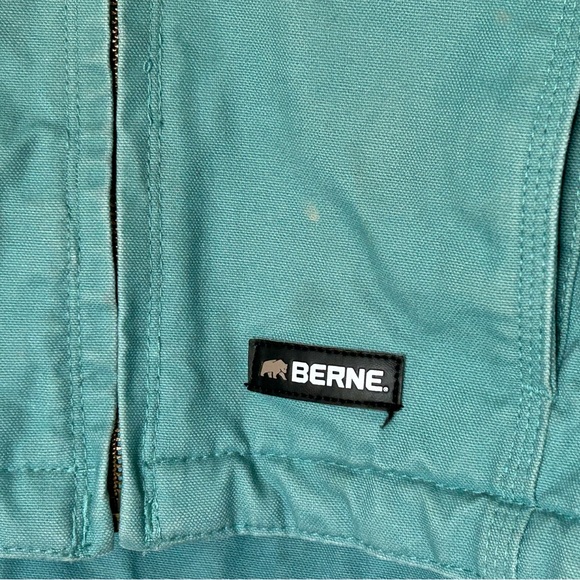 Berne Sherpa-Lined Canvas Softstone Hooded Coat Jacket Sz S (Youth 7-8) - Picture 2 of 9